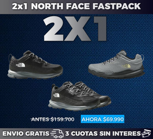 2x1 ZAPATILLAS NORTH FACE FASTPACK MONTAIN! - UNISEX